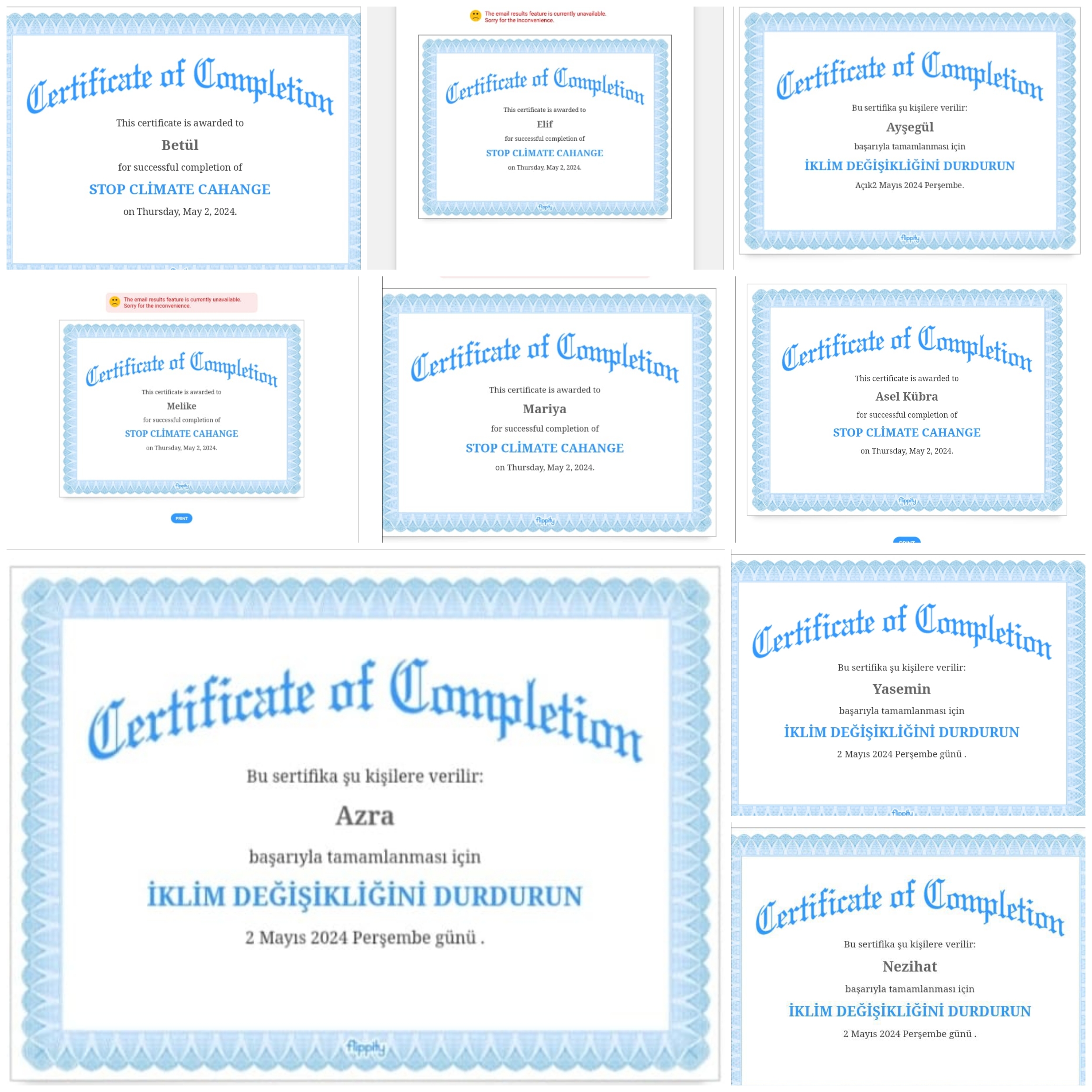 Certificates 