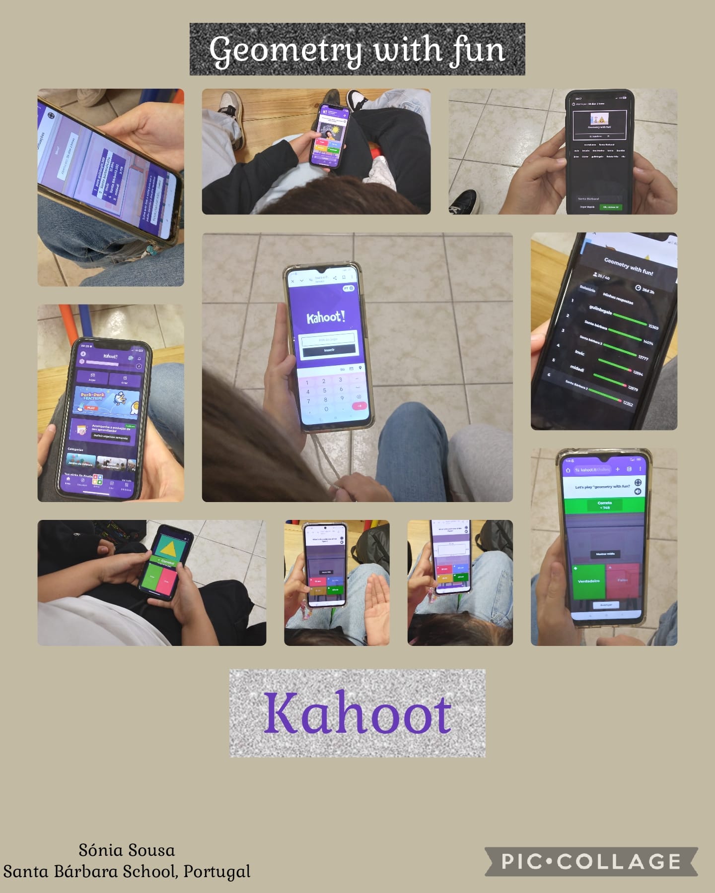 Students playing Kahoot