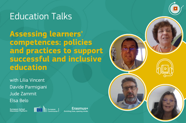 Education Talks banner, including the interview title and the pictures of the interviewees