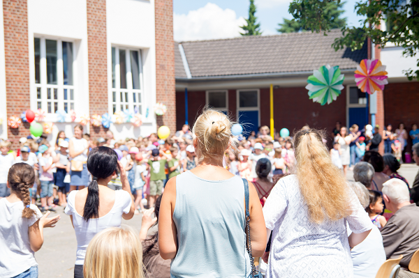 Parents attending a school event