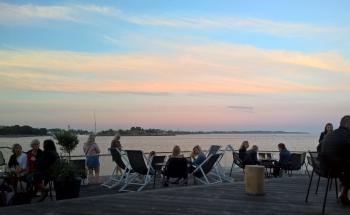 People enjoying light Finnish summer nights