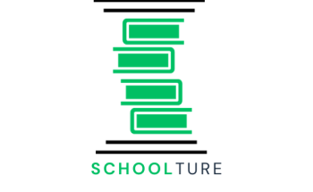 schoolture logo a pile of green books
