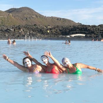 Smart teachers nurturing their wellbeing at an Icelandic lagoon