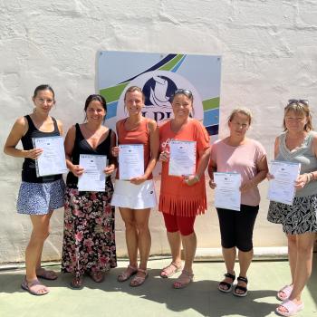 Proud trainees with their certificated