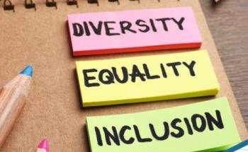 The image shows the three words for inclusive teaching: diversity, equality and inclusion.