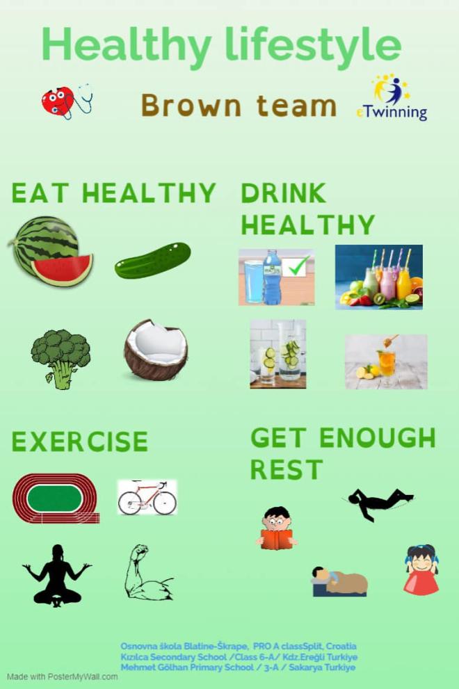 Healthy living poster