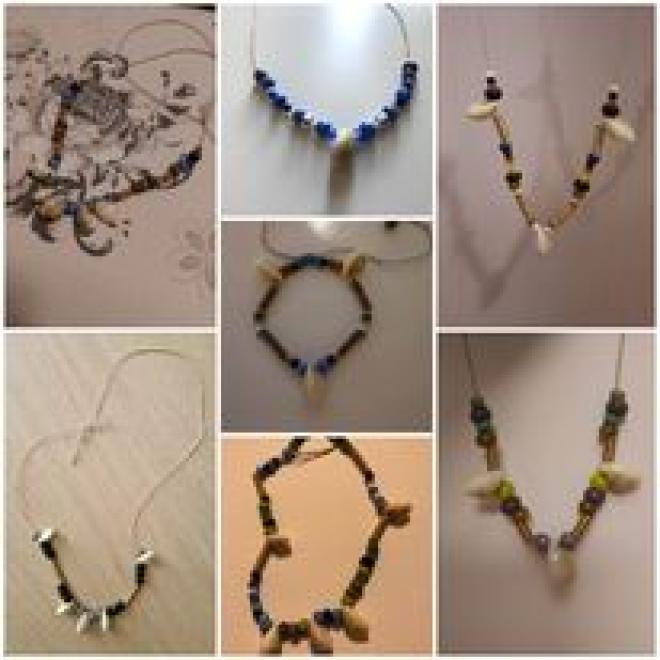 Collage of bracelets from workshop