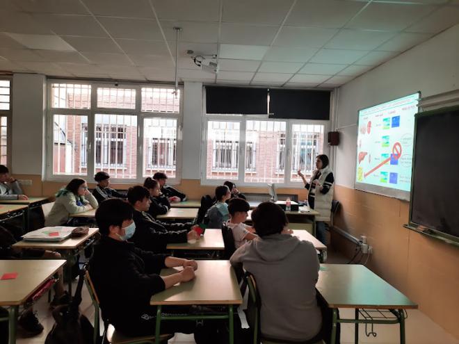 Marisol Villaba en el IES Palomeras-Vallecas