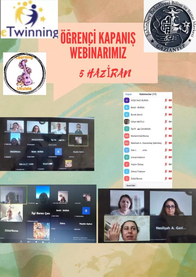 Yeşim Özbay / Gaziantep Şahinbey Belediyesi Bilim ve Sanat Merkezi / Kapanış Webinarı