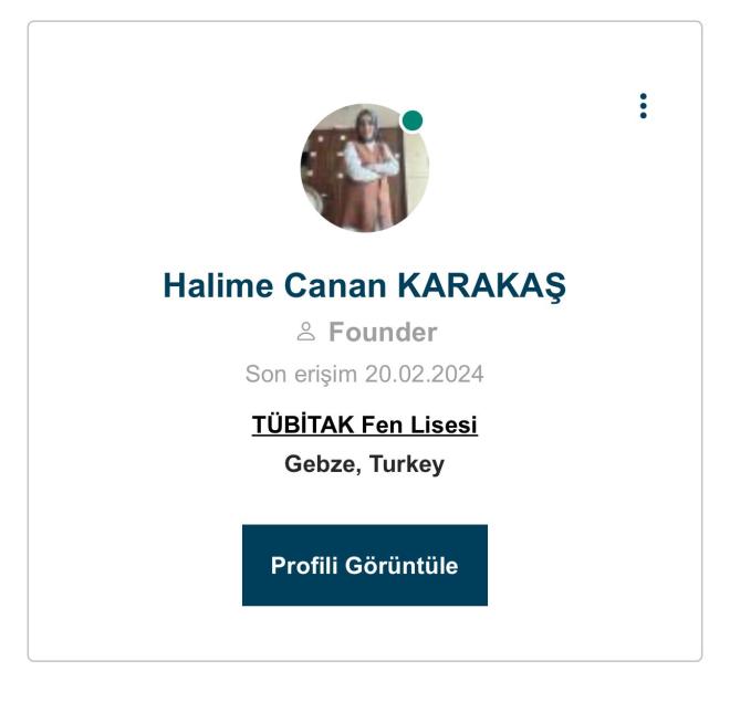 HALİME CANAN KARAKAŞ- TÜBİTAK FEN LİSESİ