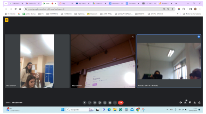 27th February videoconference students 
