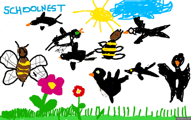 swallows& birds drawing