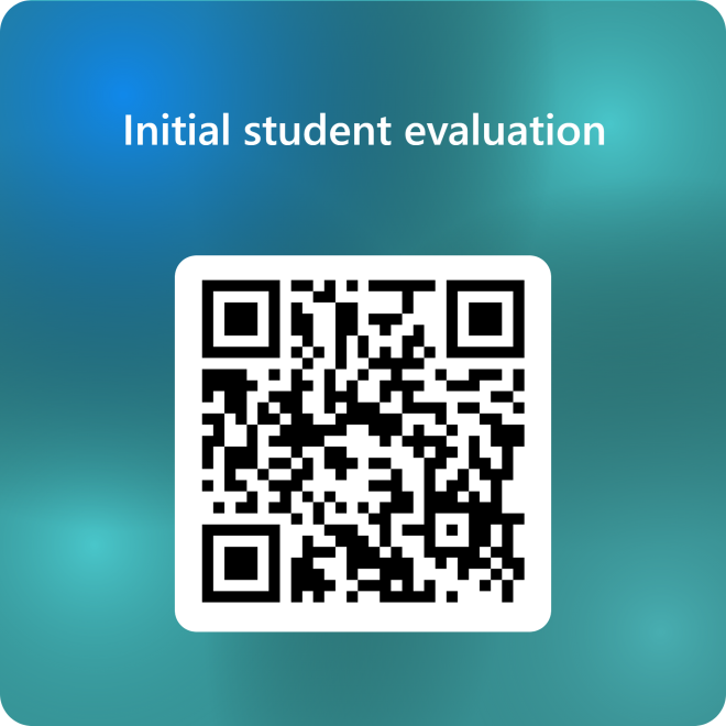 Initial student evalaution