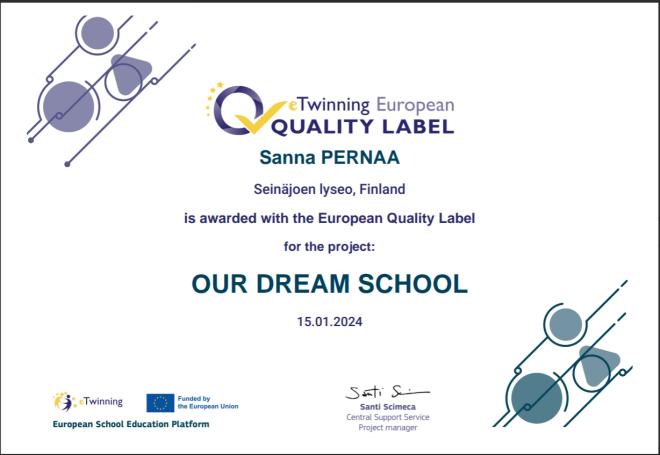 European Quality Label Our Dream School