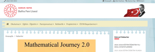 Bafra Science High School website