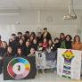 A work about the LGBTQIA+ flag with our portuguese partners. In our school on February 2024.