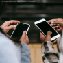 students using phones
