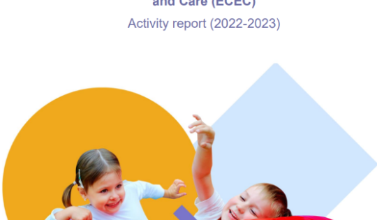 Image of the activity report from the ECEC working group