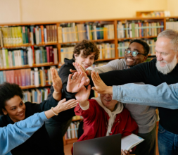 teachers high five