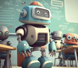 little blue robot