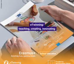 eTwinning book cover. Text reads: eTwinning: teaching, creating, innovating.