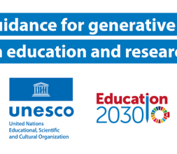 Cover of UNESCO report 'Guidance for generative AI in education and research' 
