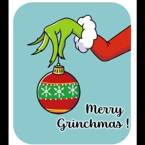 I made this card in the point of view of the Grinch  a character in the book "How the Grinch Stole Christmas!" by Dr. Seuss.  Anyway I wish you my best thoughts for next year and a Merry Christmas.