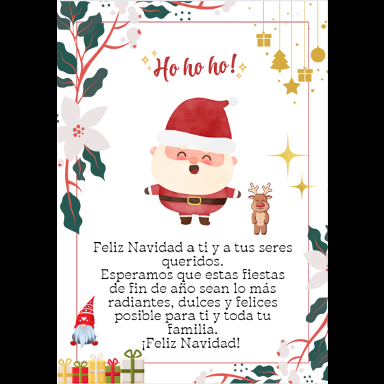 Tarjeta de Navidad para los alumnos de Suecia