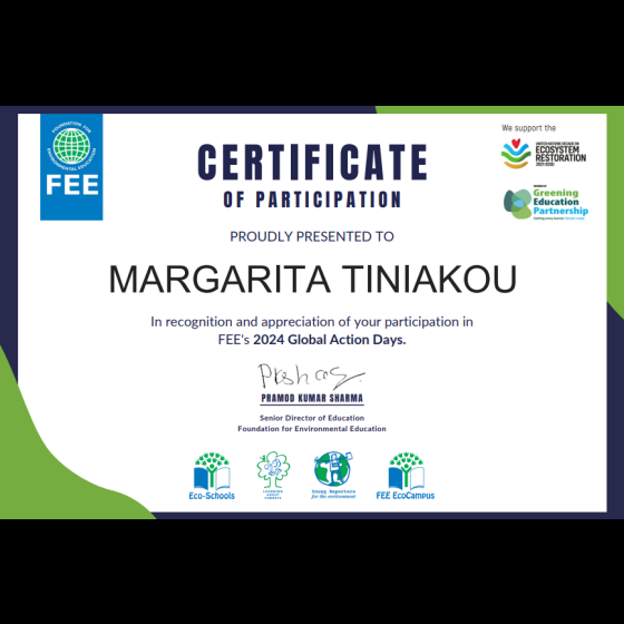 Margarita Tiniakou from Paidiki Sxoli Sotiriou Greece