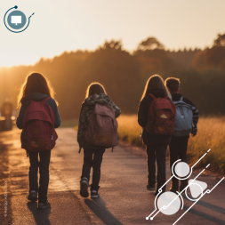 children walking