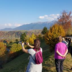 Transylvanian landscape, near Dracula's castle from Bran, during an older course.