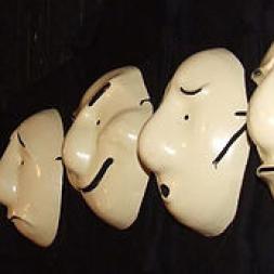masks with different emotional expressions