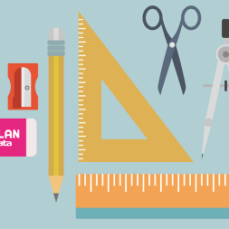 scissors, sharpener, pencil, rulerls and an eraser