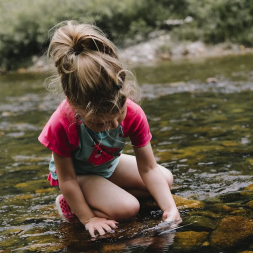Girl Observing River