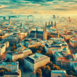 View of an AI generated EU city