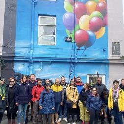 Students on a walking tour