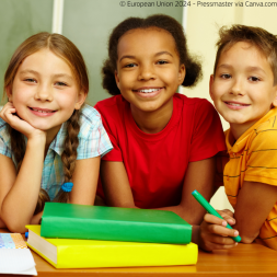 group of children smiling
