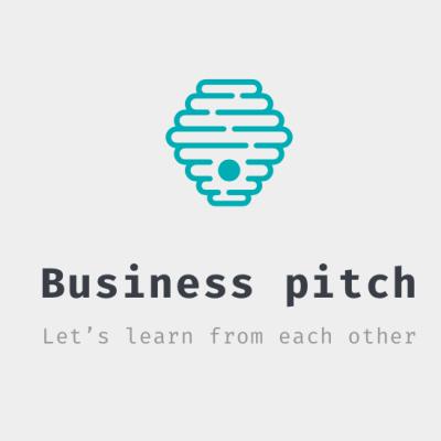 Blue beehive logo - Business pitch, let's learn from each other