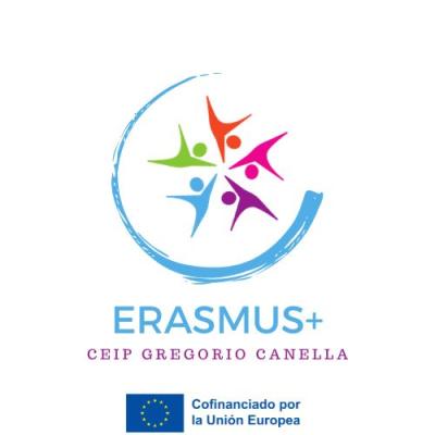 Logo del CEIP Gregorio Canella cofinanciado por la Unión Europea.
