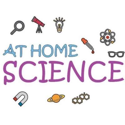 The picture has scientific tools and banner saying science 