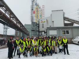 Project meeting in the Czech Republic - students visiting a concrete plant in Kladno
