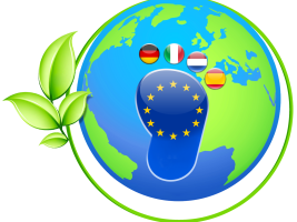 The Logo of our project shows the world with a footprint on it. The foot shows the European flag and the toes show the flags of all partners.