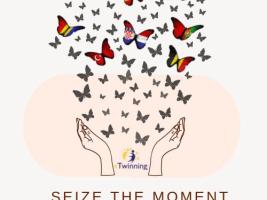 Project logo of our eTwinning project Seize The Moment