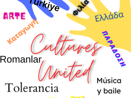 Our common logo "Cultures United". You can take a look at "our logo" page on twinspace 