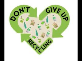 A picture of the recycling logo, which was chosen from the logos prepared by our students and which is the logo of our project.
