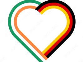 Heart Ireland Germany Flags