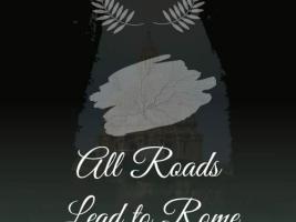 LOGO OF ALL ROADS LEAD TO ROME 