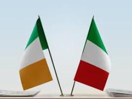 Irish and Italian flags