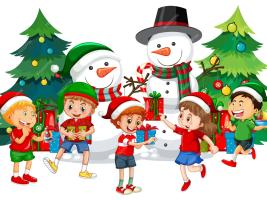 Kinder unterm Weihnachtsbaum