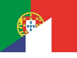 Portuguese and French flags